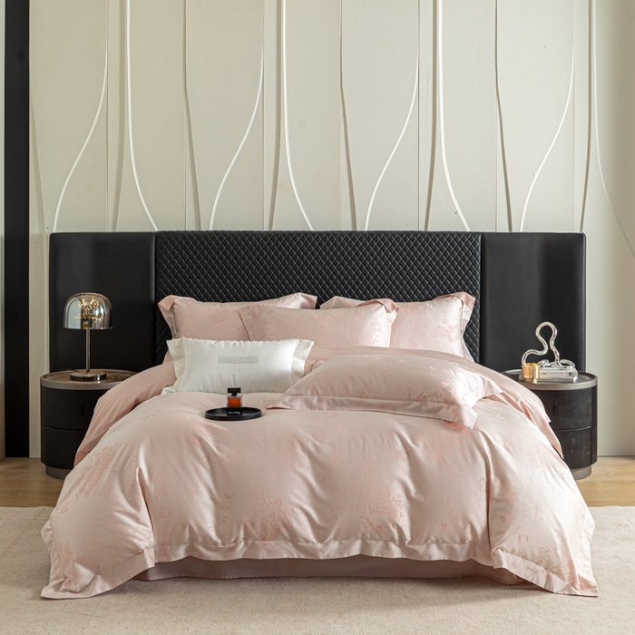 91家纺网 家纺一手货源 找家纺 （总）魅都 2026春夏新款天丝棉色织提花四件套