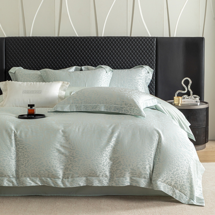 91家纺网 家纺一手货源 找家纺 魅都 2026春夏新款天丝棉色织提花四件套 波斯蜜语