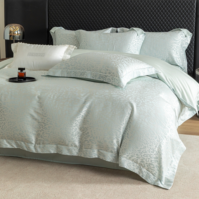 91家纺网 家纺一手货源 找家纺 魅都 2026春夏新款天丝棉色织提花四件套 波斯蜜语