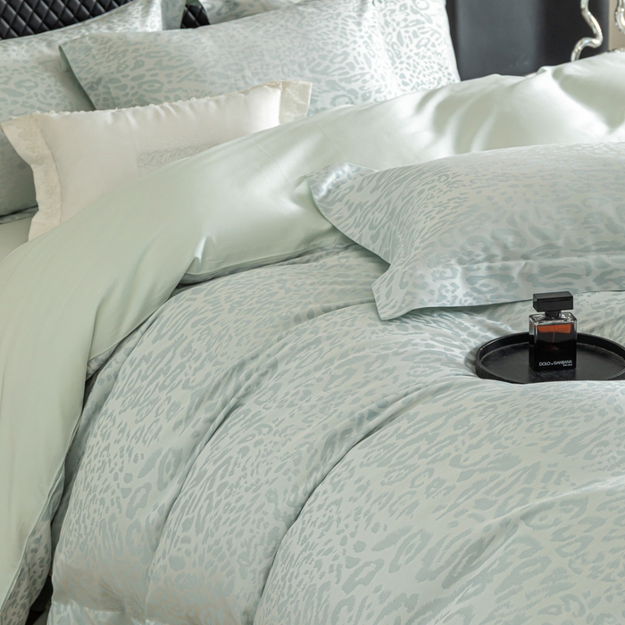 91家纺网 家纺一手货源 找家纺 魅都 2026春夏新款天丝棉色织提花四件套 波斯蜜语