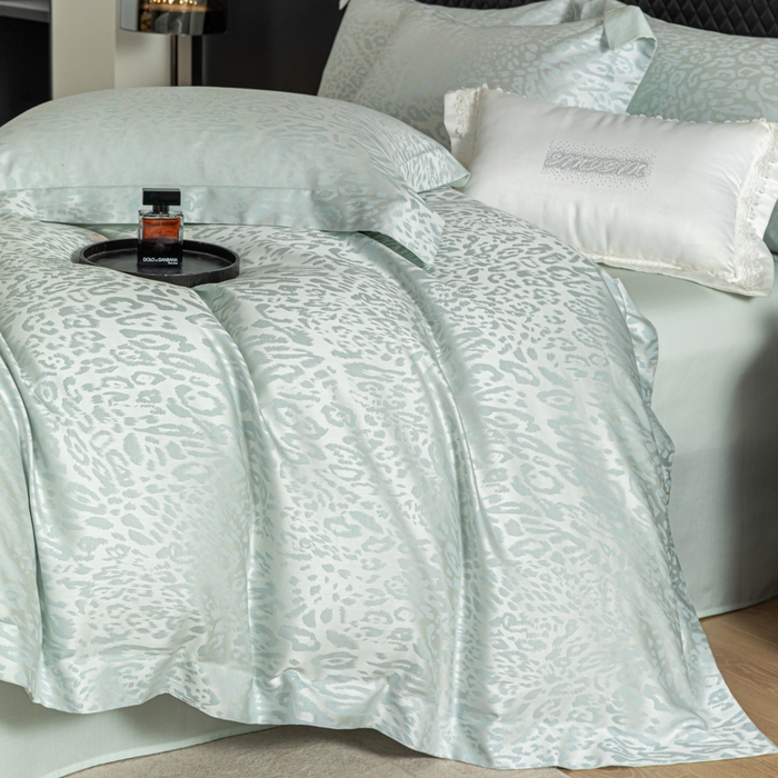 91家纺网 家纺一手货源 找家纺 魅都 2026春夏新款天丝棉色织提花四件套 波斯蜜语