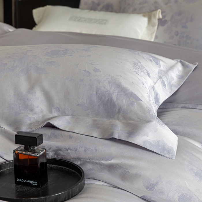 91家纺网 家纺一手货源 找家纺 魅都 2026春夏新款天丝棉色织提花四件套 繁花雨露