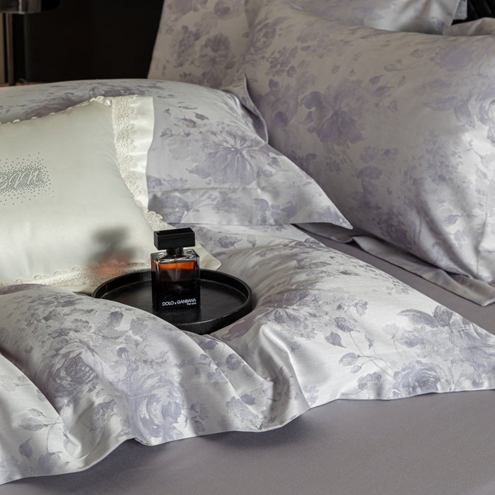 91家纺网 家纺一手货源 找家纺 魅都 2026春夏新款天丝棉色织提花四件套 繁花雨露