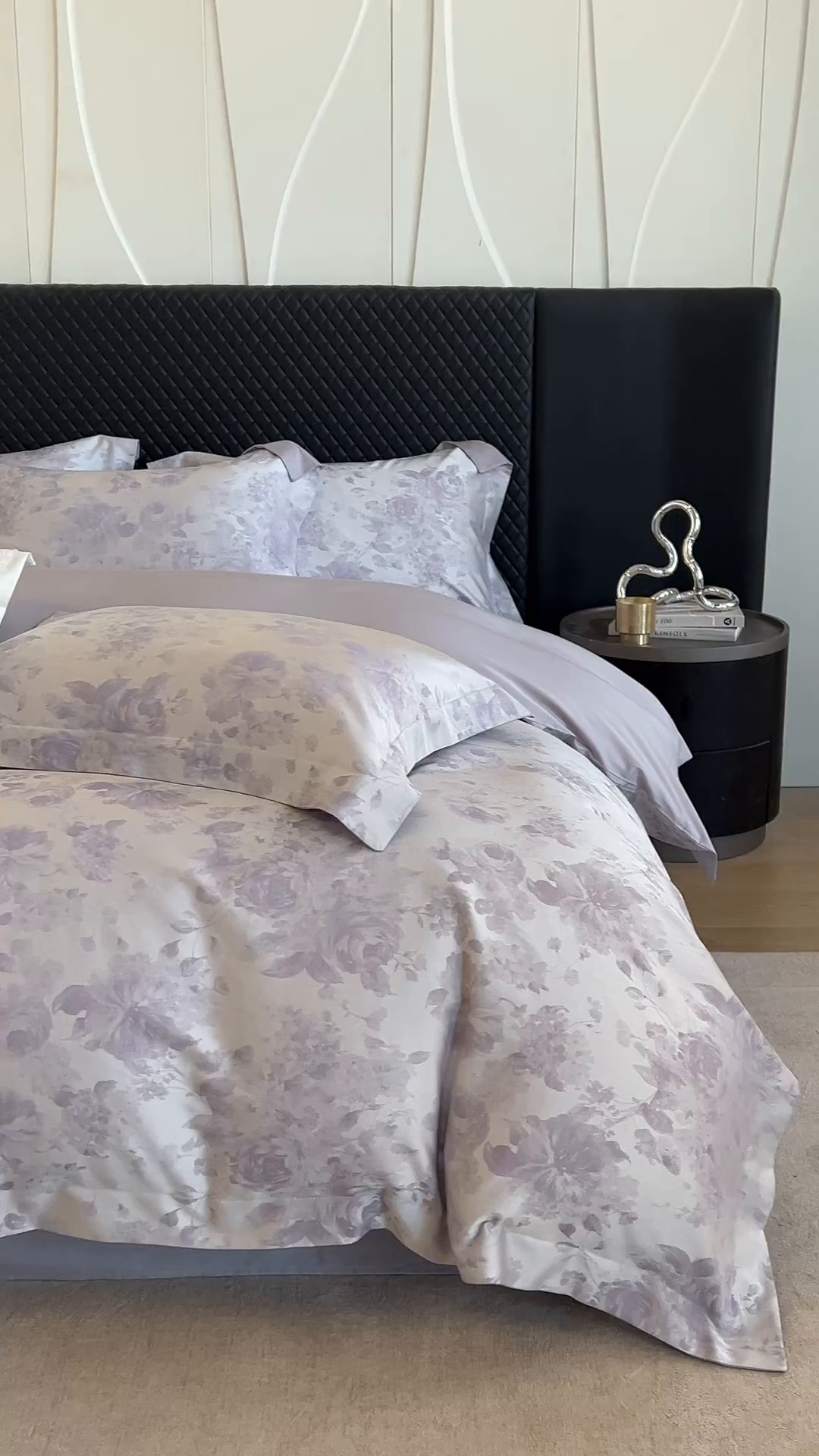 91家纺网 家纺一手货源 找家纺 魅都 2026春夏新款天丝棉色织提花四件套 繁花雨露