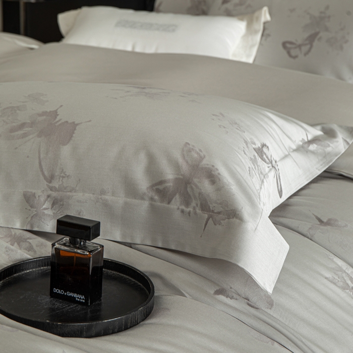 91家纺网 家纺一手货源 找家纺 魅都 2026春夏新款天丝棉色织提花四件套 星辰梦蝶