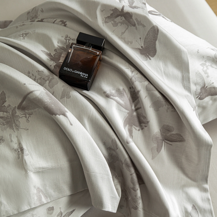 91家纺网 家纺一手货源 找家纺 魅都 2026春夏新款天丝棉色织提花四件套 星辰梦蝶