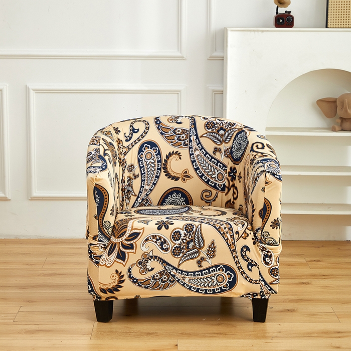 91家纺网 家纺一手货源 找家纺 逐日沙发套 2026新款牛奶丝印花-半圆沙发套 腰果花