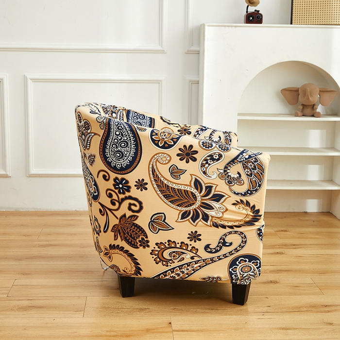 91家纺网 家纺一手货源 找家纺 逐日沙发套 2026新款牛奶丝印花-半圆沙发套 腰果花