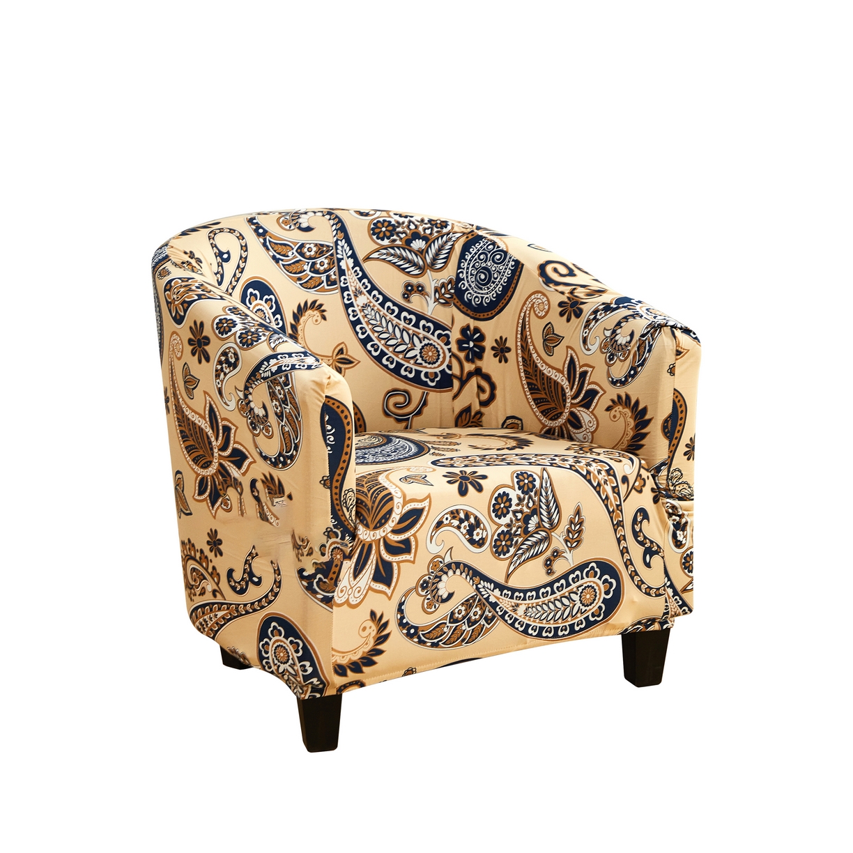 91家纺网 家纺一手货源 找家纺 逐日沙发套 2026新款牛奶丝印花-半圆沙发套 腰果花