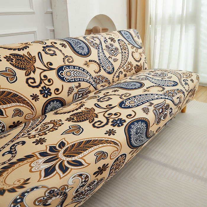 91家纺网 家纺一手货源 找家纺 逐日沙发套 2026新款牛奶丝印花-沙发床套 腰果花