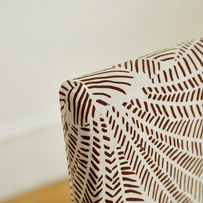 91家纺网 家纺一手货源 找家纺 逐日沙发套 2026新款牛奶丝印花-椅套 扇叶咖