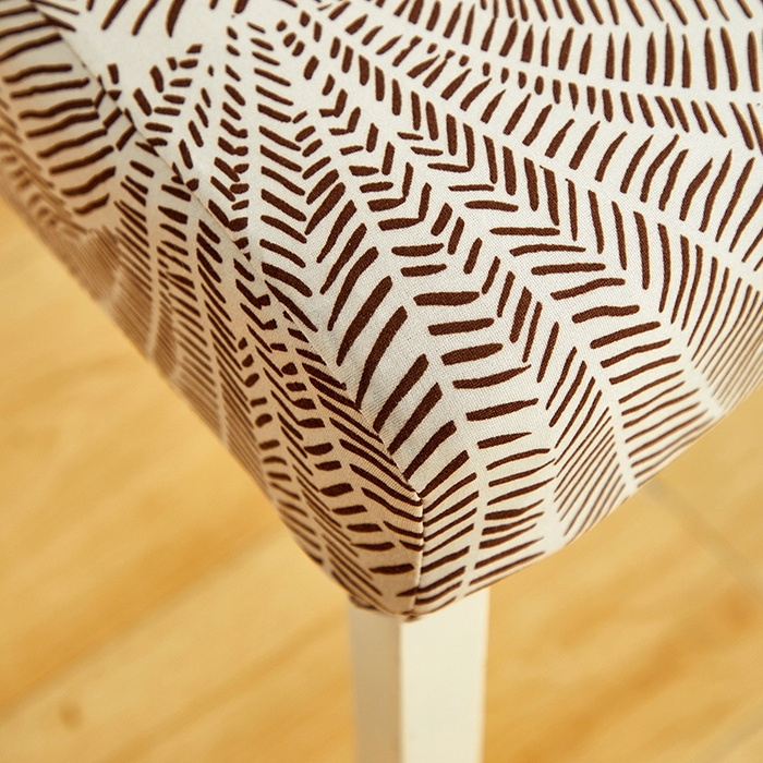 91家纺网 家纺一手货源 找家纺 逐日沙发套 2026新款牛奶丝印花-椅套 扇叶咖