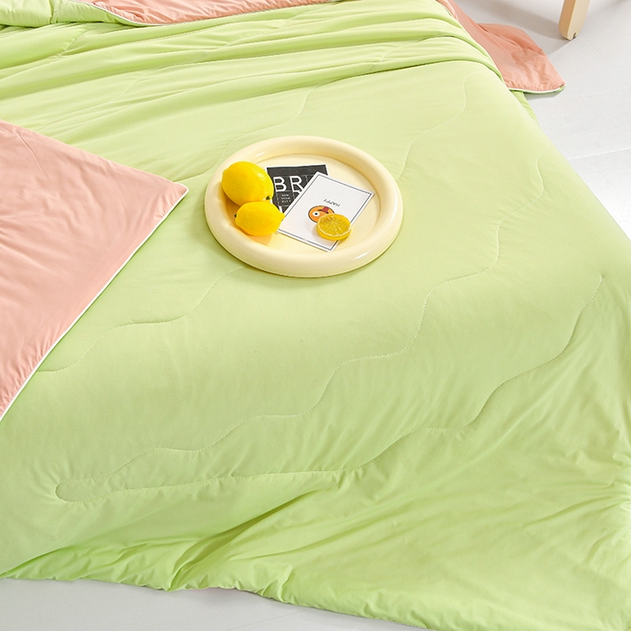 91家纺网 家纺一手货源 找家纺 （总）亚龙工厂店 2024新款冰淇淋云母凉感瓜瓜抗菌夏被