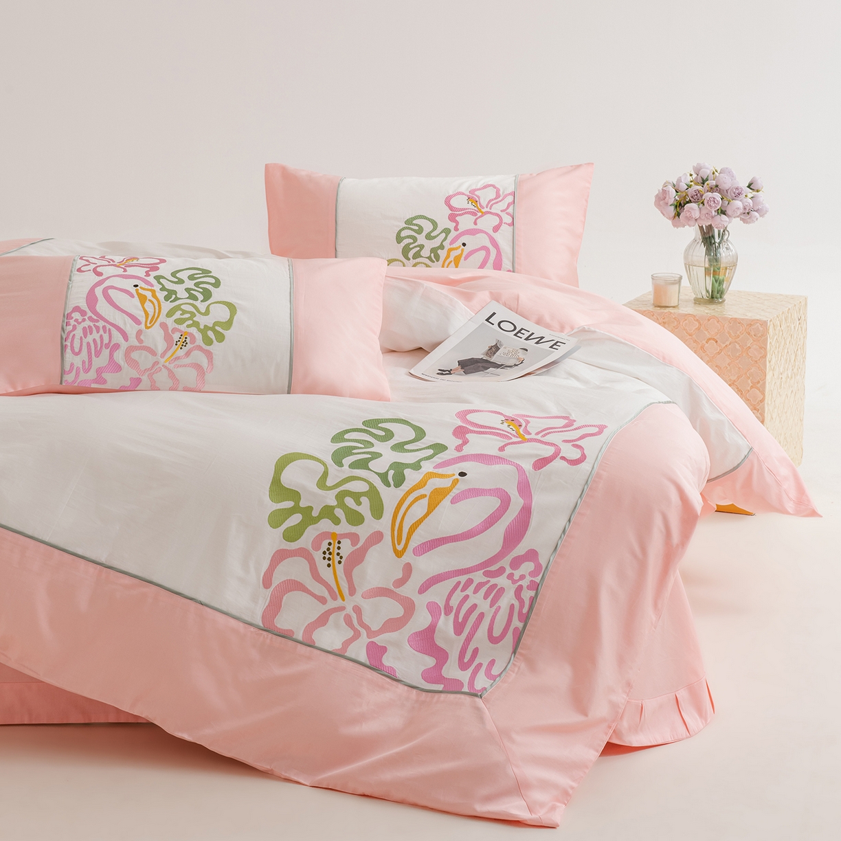 91家纺网 家纺一手货源 找家纺 （总）波比可可 2026新款50s长绒棉纯棉全棉居家轻奢四件套