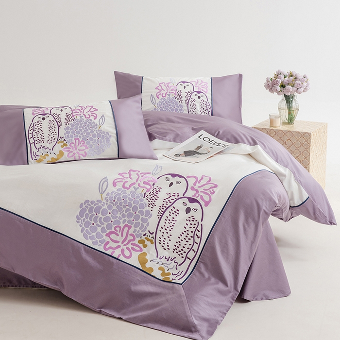 91家纺网 家纺一手货源 找家纺 波比可可 2026新款50s长绒棉纯棉全棉居家轻奢四件套 雅奢