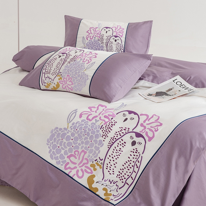 91家纺网 家纺一手货源 找家纺 波比可可 2026新款50s长绒棉纯棉全棉居家轻奢四件套 雅奢