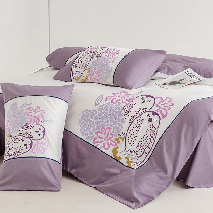 91家纺网 家纺一手货源 找家纺 波比可可 2026新款50s长绒棉纯棉全棉居家轻奢四件套 雅奢