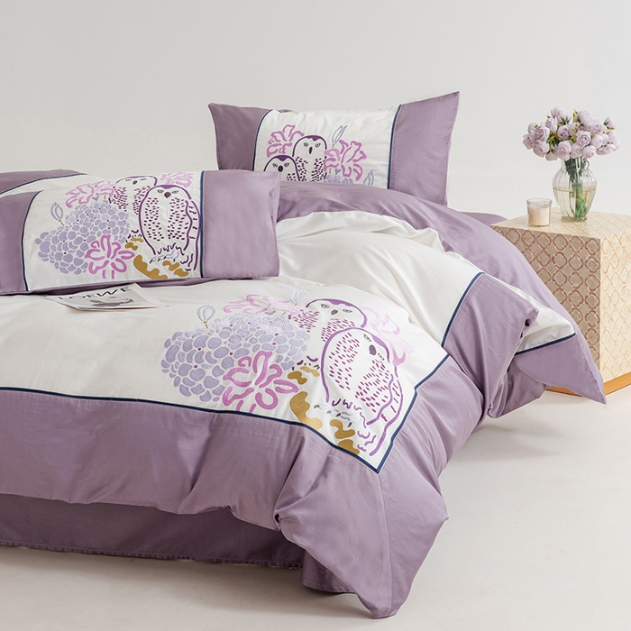 91家纺网 家纺一手货源 找家纺 波比可可 2026新款50s长绒棉纯棉全棉居家轻奢四件套 雅奢