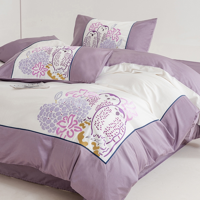 91家纺网 家纺一手货源 找家纺 波比可可 2026新款50s长绒棉纯棉全棉居家轻奢四件套 雅奢