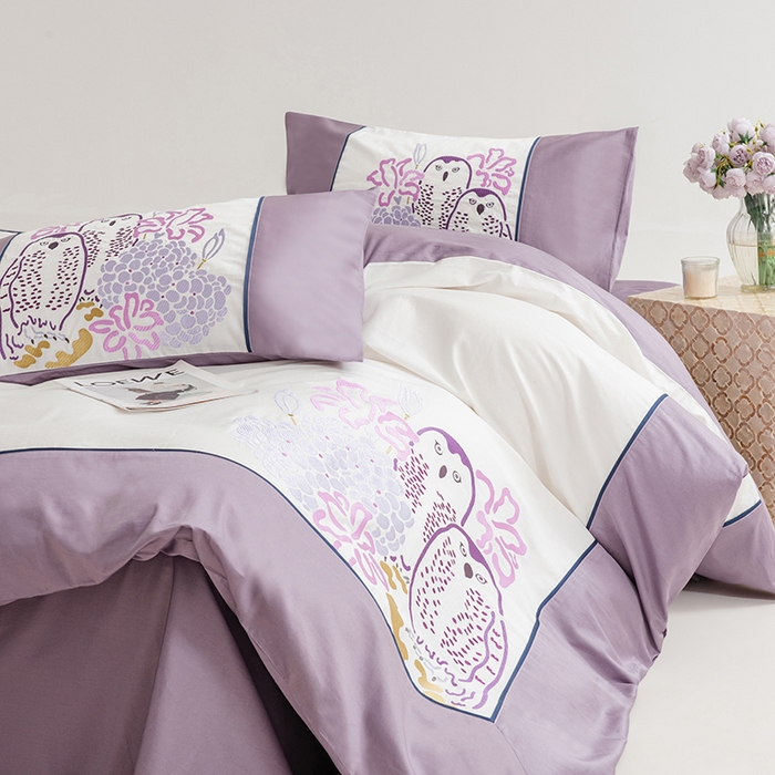 91家纺网 家纺一手货源 找家纺 波比可可 2026新款50s长绒棉纯棉全棉居家轻奢四件套 雅奢