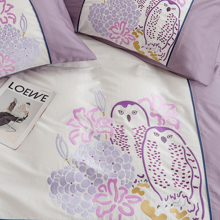 91家纺网 家纺一手货源 找家纺 波比可可 2026新款50s长绒棉纯棉全棉居家轻奢四件套 雅奢