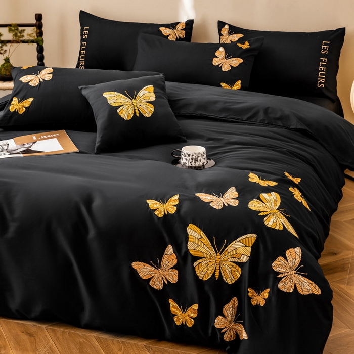 91家纺网 家纺一手货源 找家纺 （总）波比可可 2026新款50s长绒棉纯棉全棉居家轻奢四件套-款式二