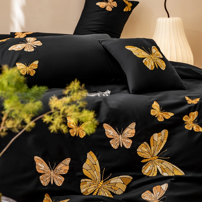 91家纺网 家纺一手货源 找家纺 （总）波比可可 2026新款50s长绒棉纯棉全棉居家轻奢四件套-款式二