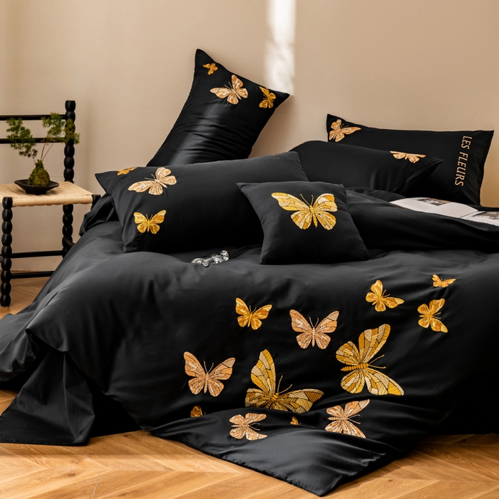 91家纺网 家纺一手货源 找家纺 （总）波比可可 2026新款50s长绒棉纯棉全棉居家轻奢四件套-款式二