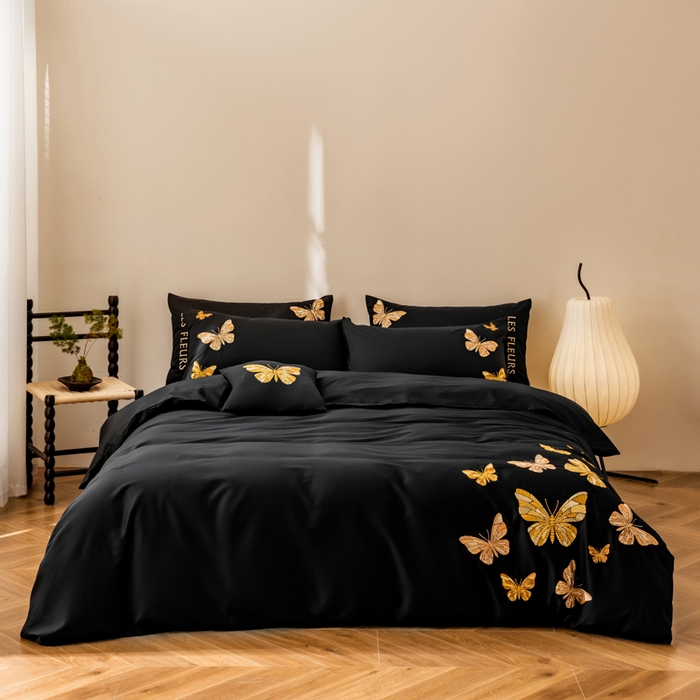 91家纺网 家纺一手货源 找家纺 波比可可 2026新款50s长绒棉纯棉全棉居家轻奢四件套-款式二 光辉岁月