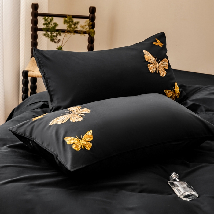 91家纺网 家纺一手货源 找家纺 波比可可 2026新款50s长绒棉纯棉全棉居家轻奢四件套-款式二 光辉岁月