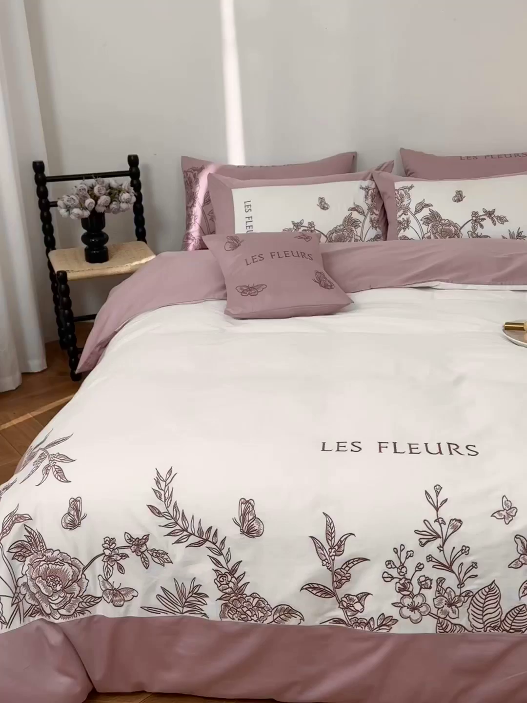 91家纺网 家纺一手货源 找家纺 （总）波比可可 2026新款50s长绒棉纯棉全棉居家轻奢四件套-款式三