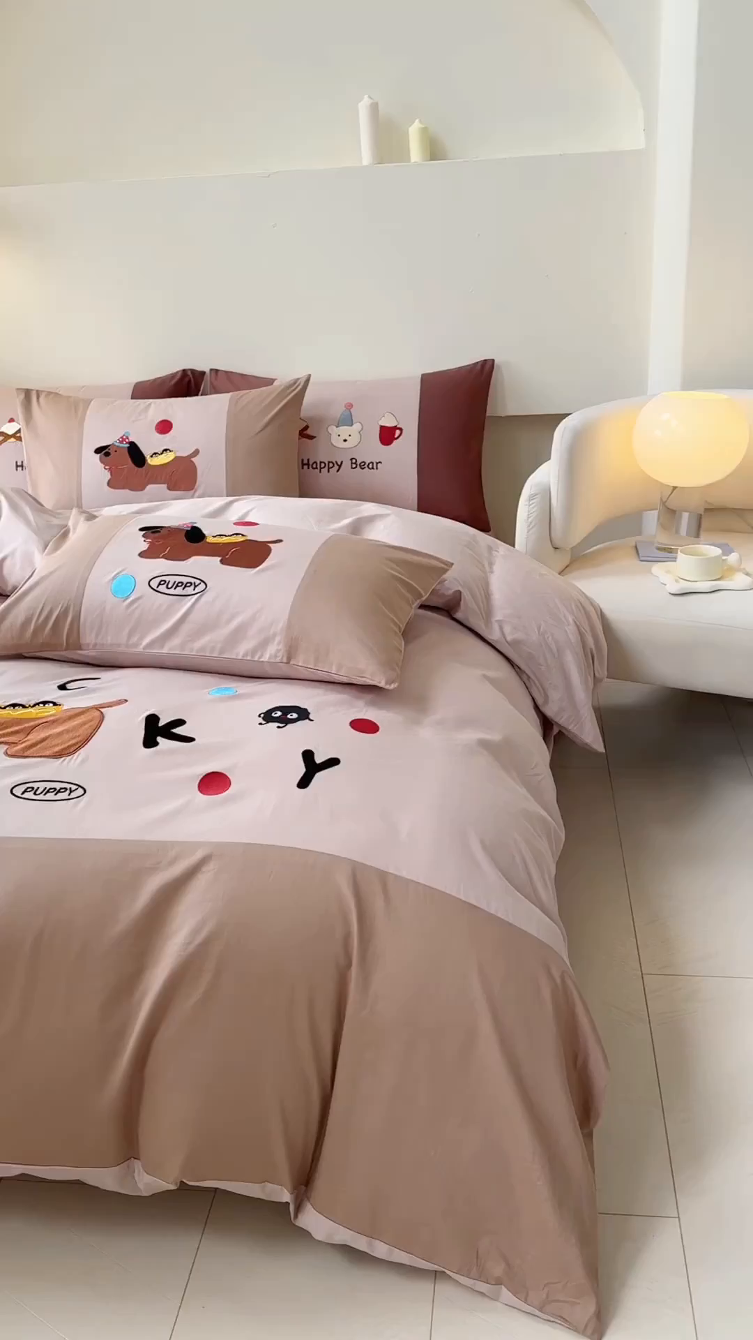 91家纺网 家纺一手货源 找家纺 （总）波比可可 2026新款全棉纯棉可爱刺绣四件套