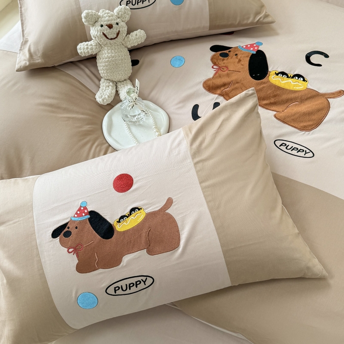 91家纺网 家纺一手货源 找家纺 （总）波比可可 2026新款全棉纯棉可爱刺绣四件套