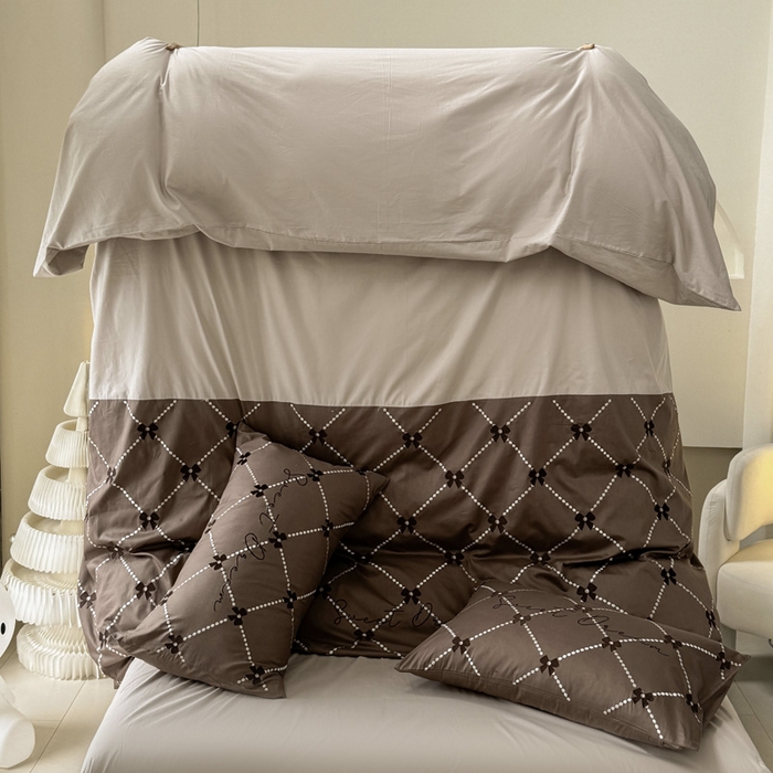 91家纺网 家纺一手货源 找家纺 波比可可 2026新款全棉纯棉可爱刺绣四件套 小包包