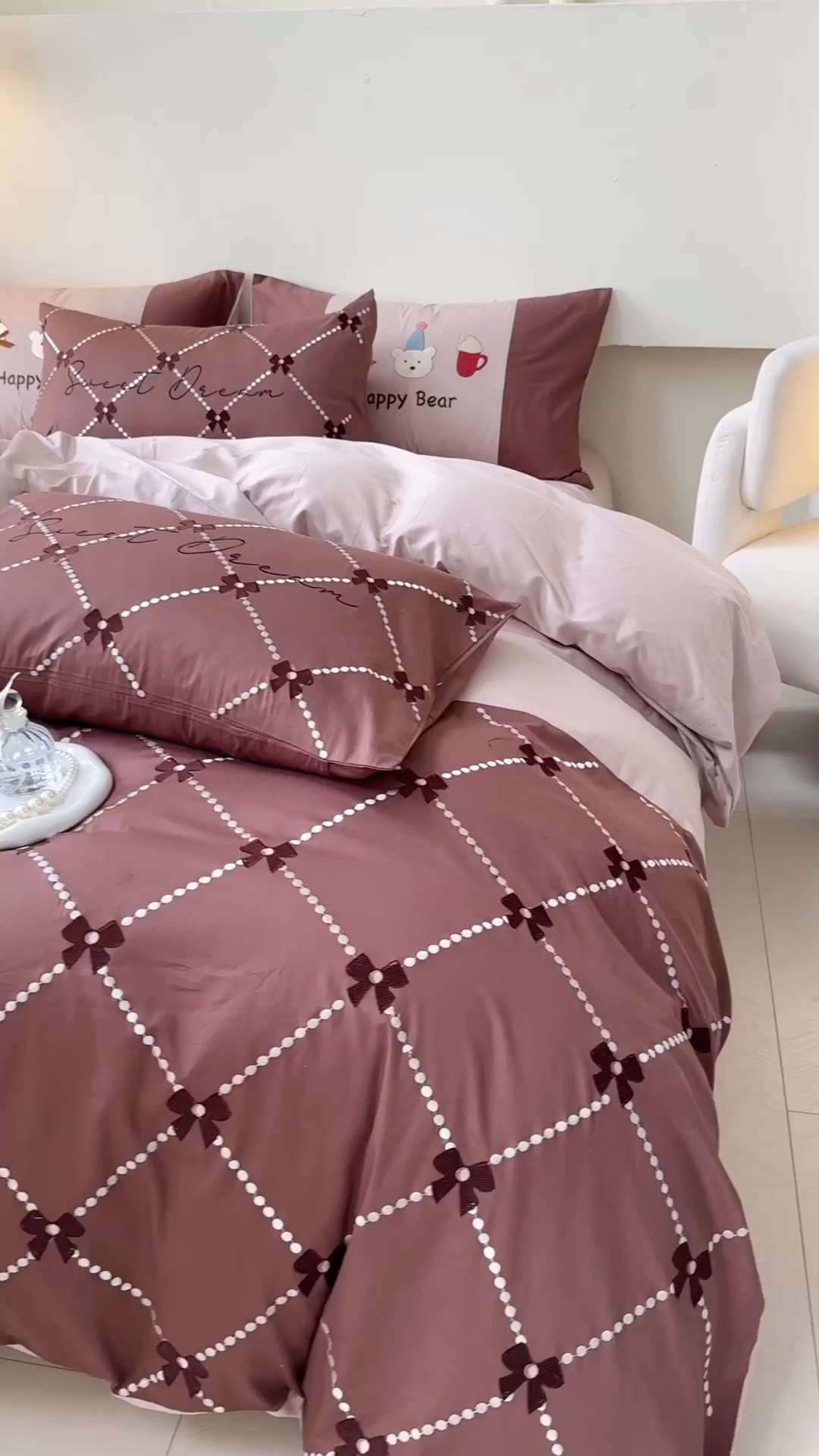 91家纺网 家纺一手货源 找家纺 波比可可 2026新款全棉纯棉可爱刺绣四件套 小包包