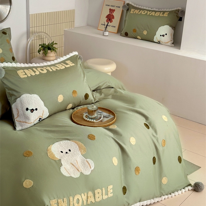 91家纺网 家纺一手货源 找家纺 （总）波比可可 2026新款50s长绒棉纯棉全棉居家轻奢刺绣四件套