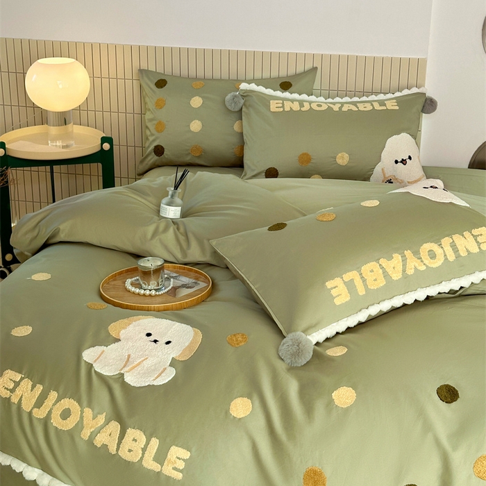 91家纺网 家纺一手货源 找家纺 （总）波比可可 2026新款50s长绒棉纯棉全棉居家轻奢刺绣四件套