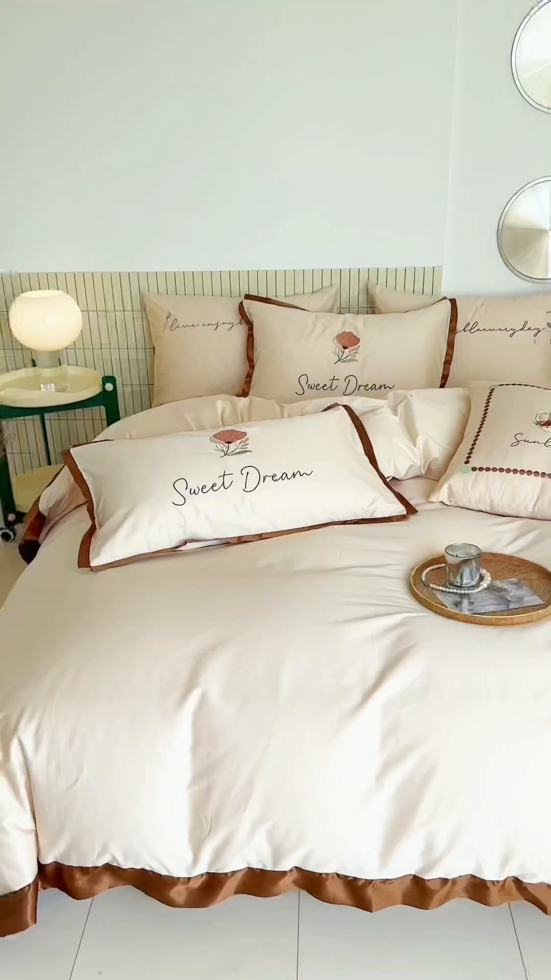 91家纺网 家纺一手货源 找家纺 波比可可 2026新款50s长绒棉纯棉全棉居家轻奢刺绣四件套 咖啡猫