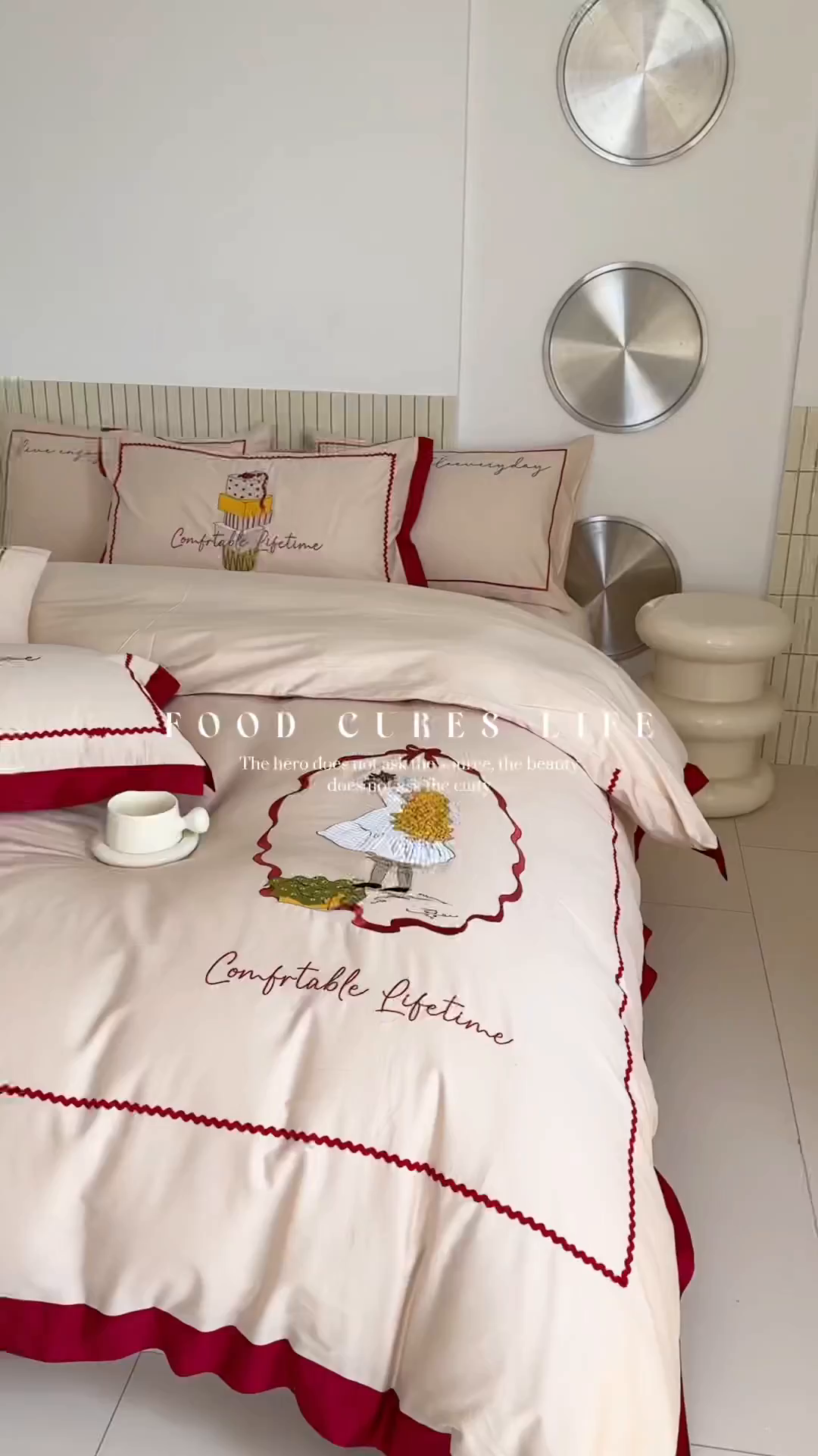 91家纺网 家纺一手货源 找家纺 波比可可 2026新款50s长绒棉纯棉全棉居家轻奢刺绣四件套 礼物