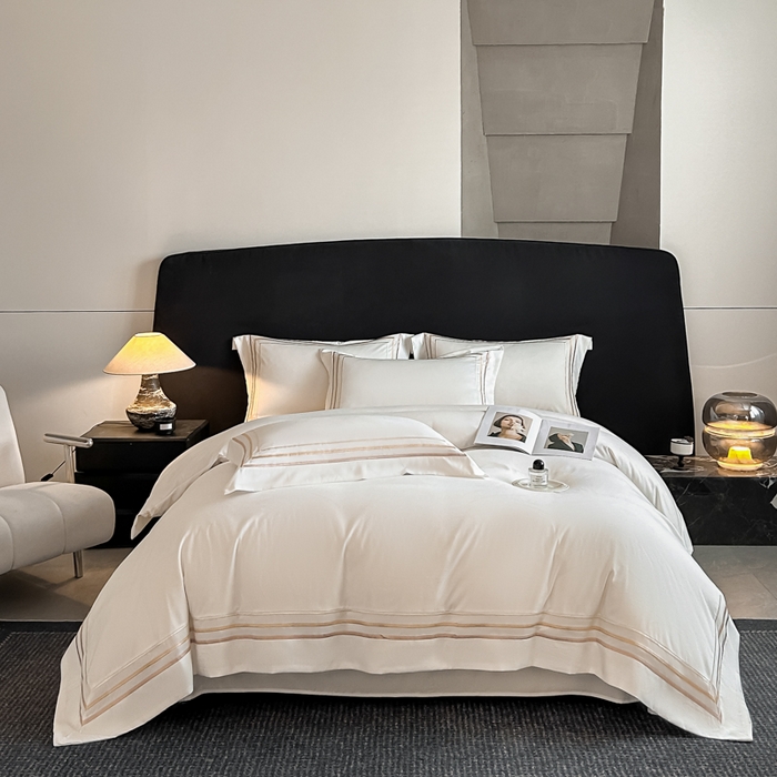 91家纺网 家纺一手货源 找家纺 （总）苏源家居 2026新款酒店风磨毛大拼角绣花轻奢四件套-玄律