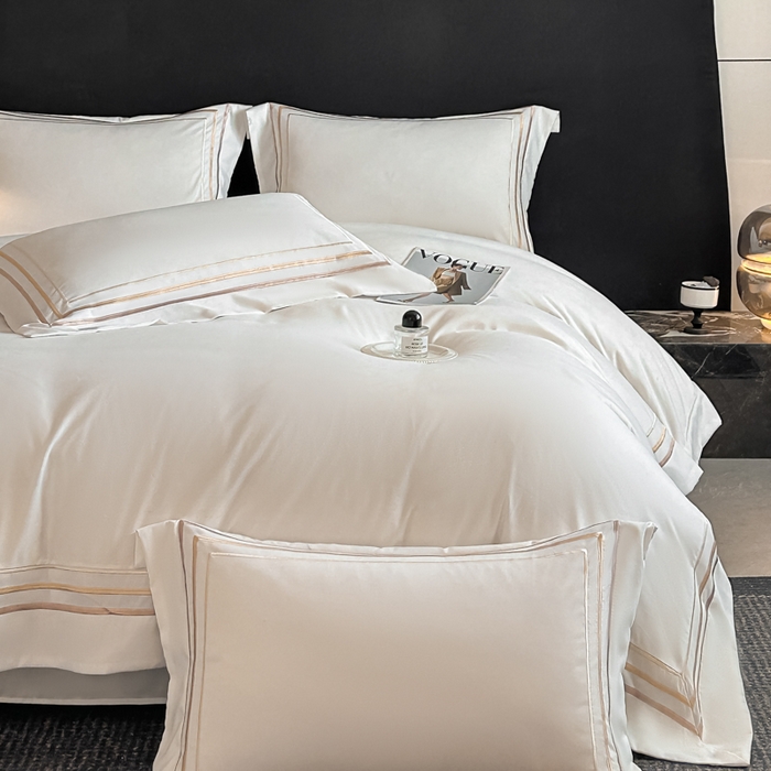 91家纺网 家纺一手货源 找家纺 （总）苏源家居 2026新款酒店风磨毛大拼角绣花轻奢四件套-玄律