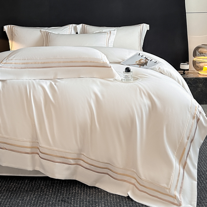 91家纺网 家纺一手货源 找家纺 （总）苏源家居 2026新款酒店风磨毛大拼角绣花轻奢四件套-玄律