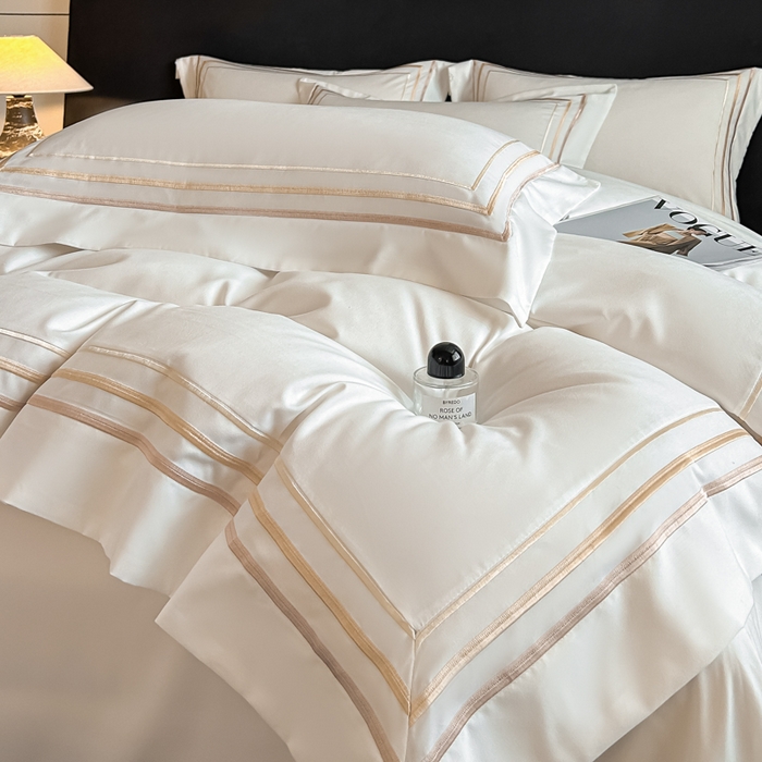 91家纺网 家纺一手货源 找家纺 （总）苏源家居 2026新款酒店风磨毛大拼角绣花轻奢四件套-玄律