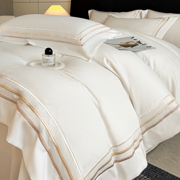 91家纺网 家纺一手货源 找家纺 （总）苏源家居 2026新款酒店风磨毛大拼角绣花轻奢四件套-玄律