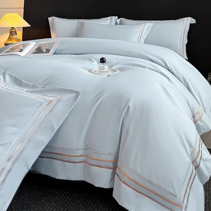 91家纺网 家纺一手货源 找家纺 （总）苏源家居 2026新款酒店风磨毛大拼角绣花轻奢四件套-玄律