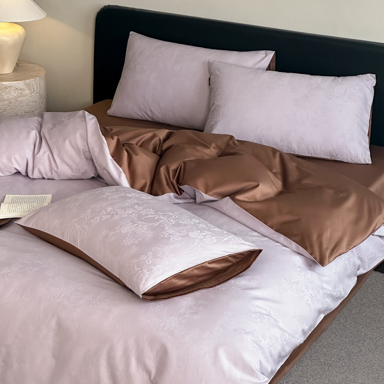 91家纺网 家纺一手货源 找家纺 卡巴伦家纺 2026新款全棉纯棉厚织提花四件套 可露丽