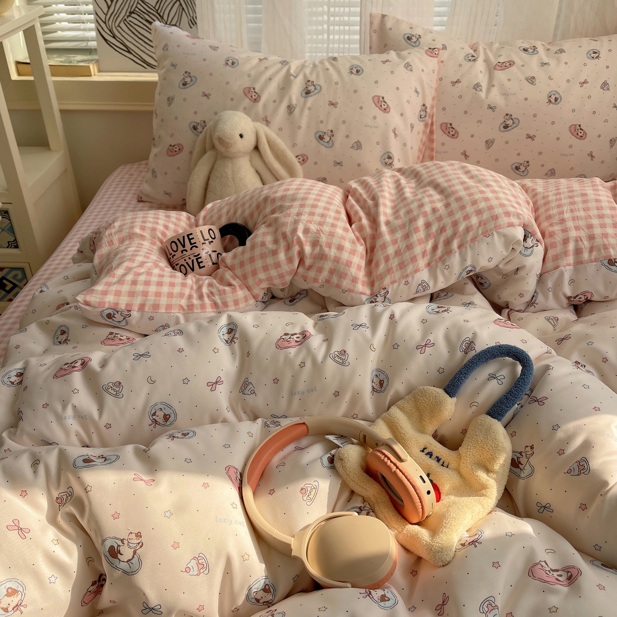 91家纺网 家纺一手货源 找家纺 （总）繁花家居 2026简单款水洗棉四件套学生床三件套