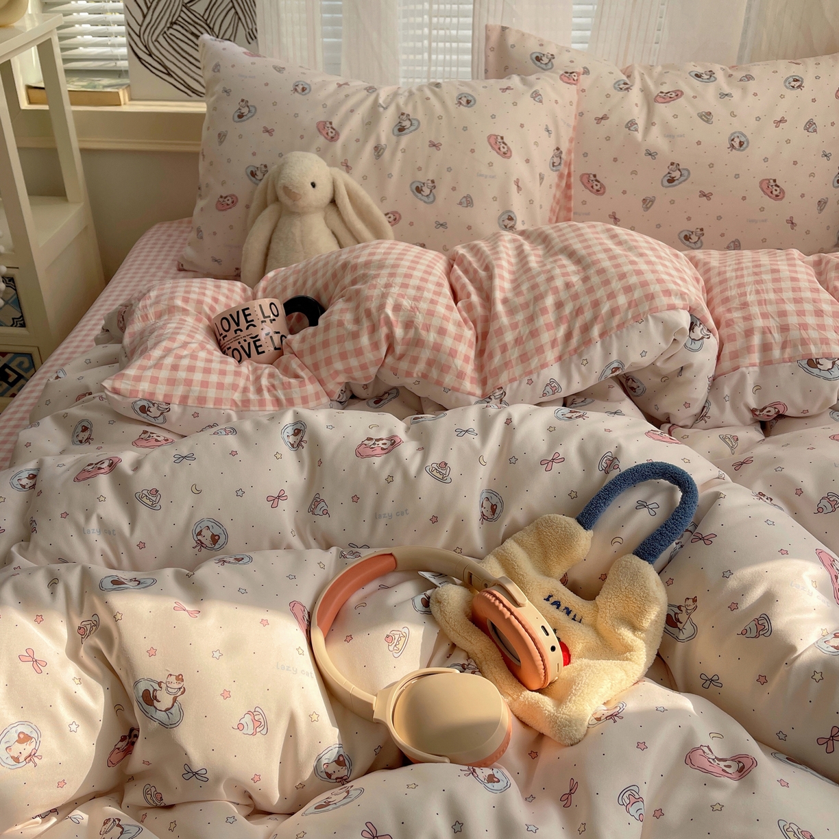 91家纺网 家纺一手货源 找家纺 （总）繁花家居 2026简单款水洗棉四件套学生床三件套