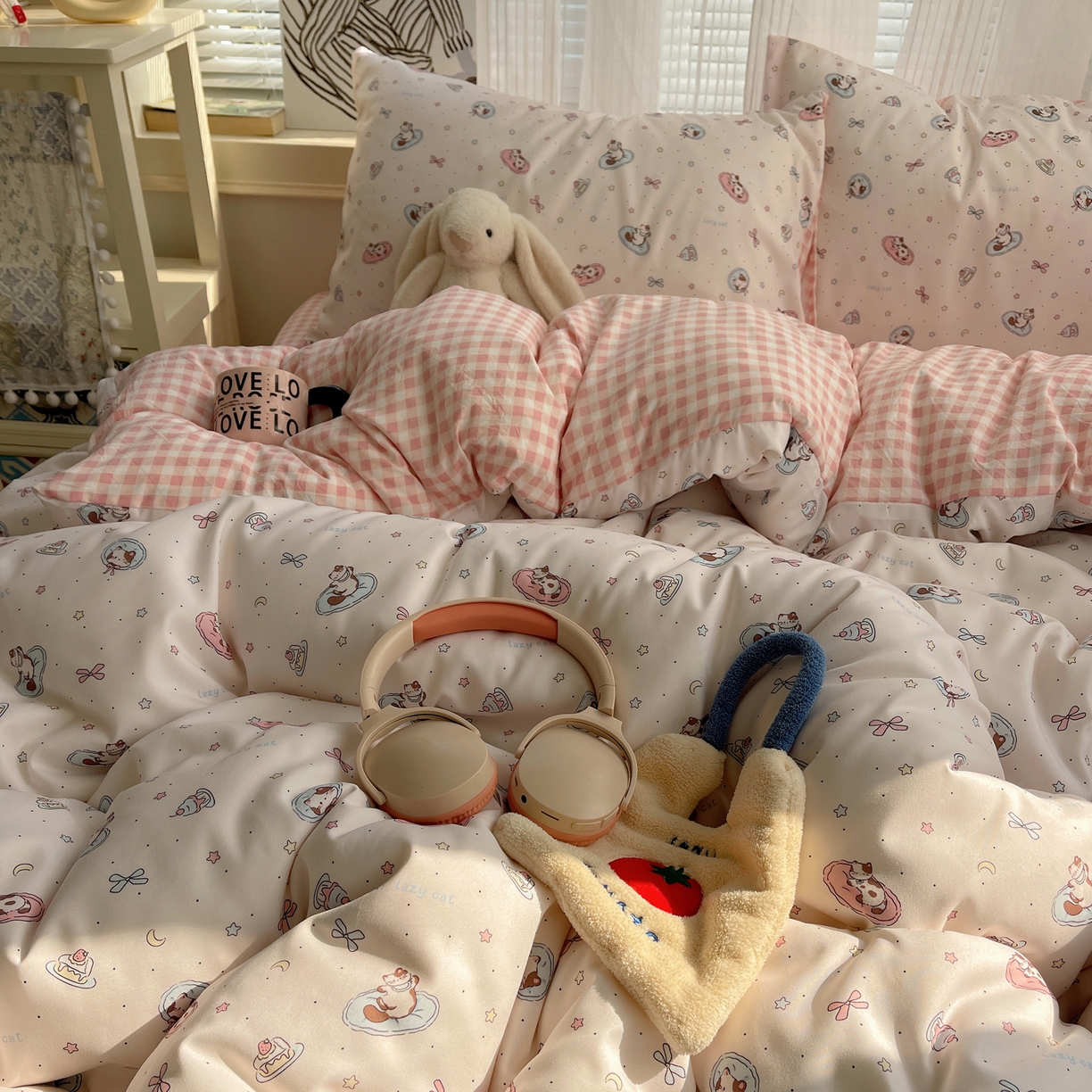 91家纺网 家纺一手货源 找家纺 （总）繁花家居 2026简单款水洗棉四件套学生床三件套