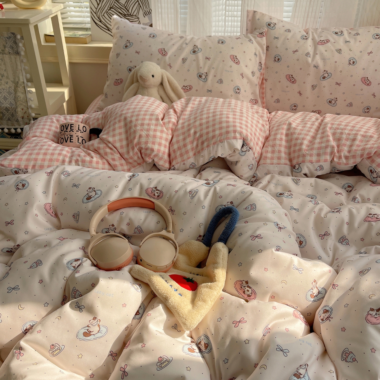 91家纺网 家纺一手货源 找家纺 （总）繁花家居 2026简单款水洗棉四件套学生床三件套